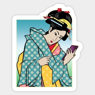 Geisha Smart Phone Text Japanese Society Tokyo Cool Graphic Sticker